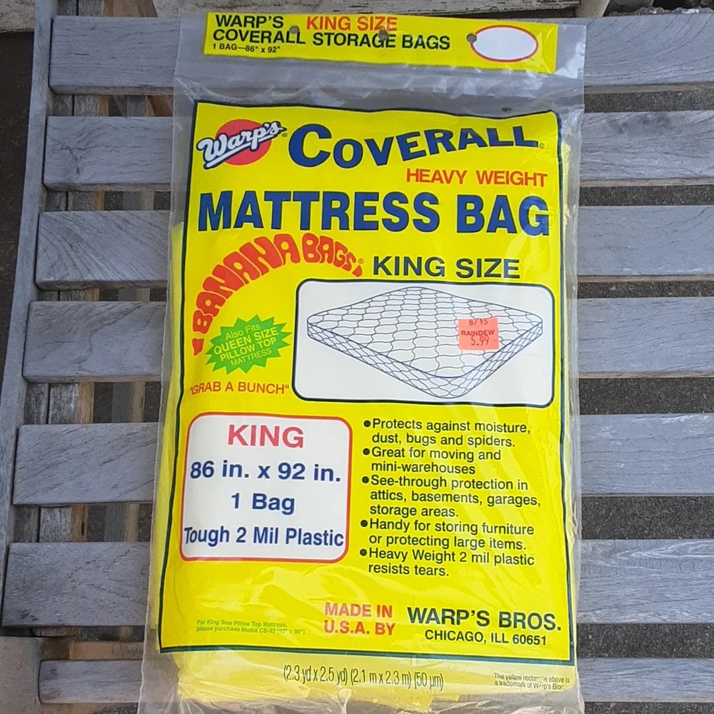King size  yellow mattress bag NWT